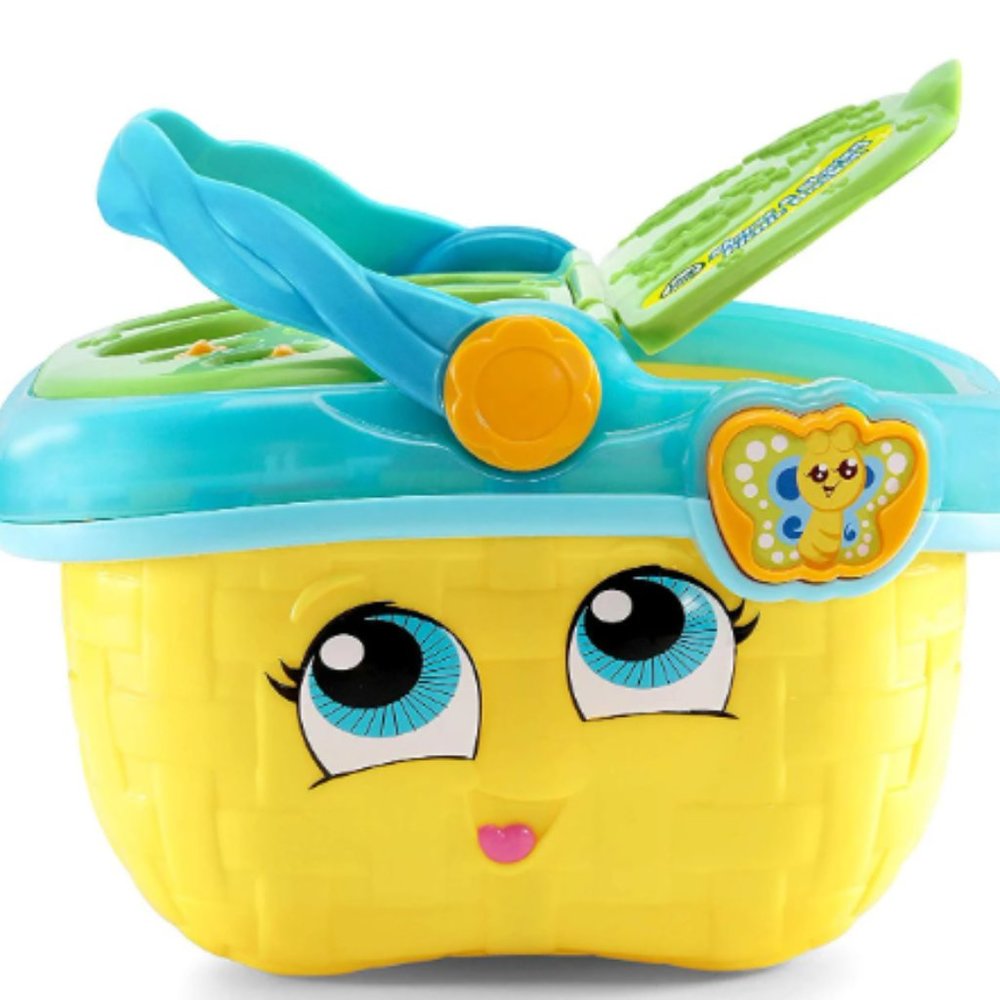 LeapFrog Shapes and Sharing YELLOW w/ Lights Picnic Basket **USED**